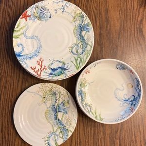 Pier 1 sea life dinnerware